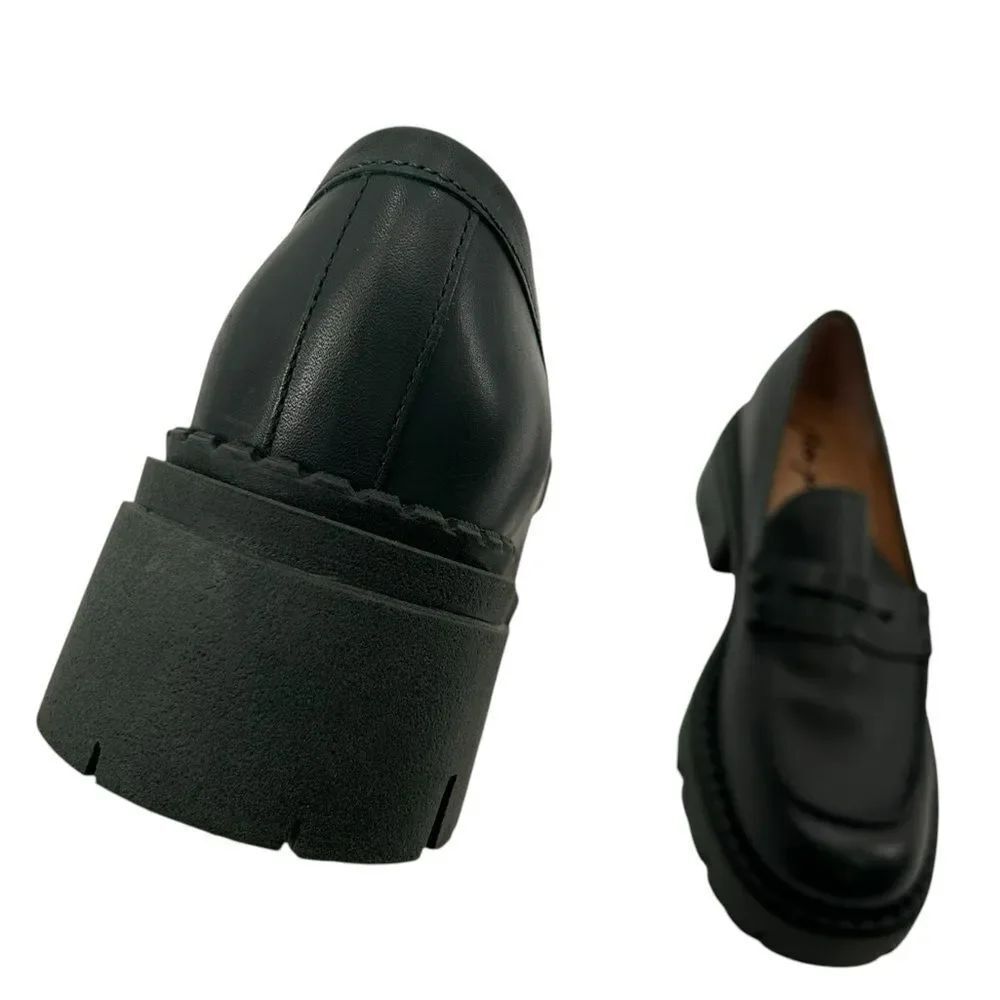 Free people Lyra lug sole dark green loafer size 39.5 - Picture 9 of 13